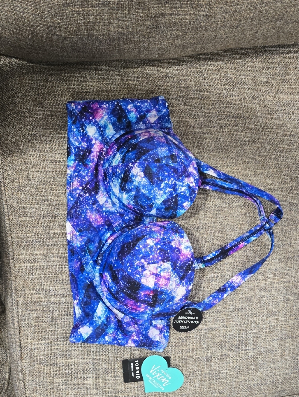 torrid Blue and Purple Galaxy Print Push-Up Bra